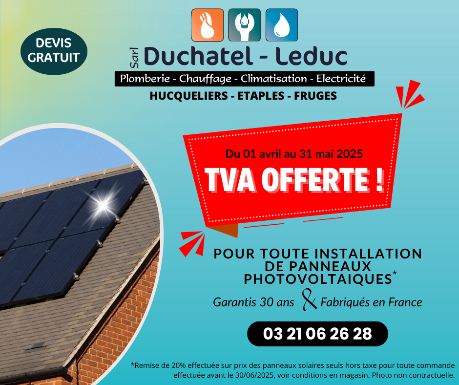 tva offerte sur les panneaux solaires du 01.05.2025 au 30.06.25