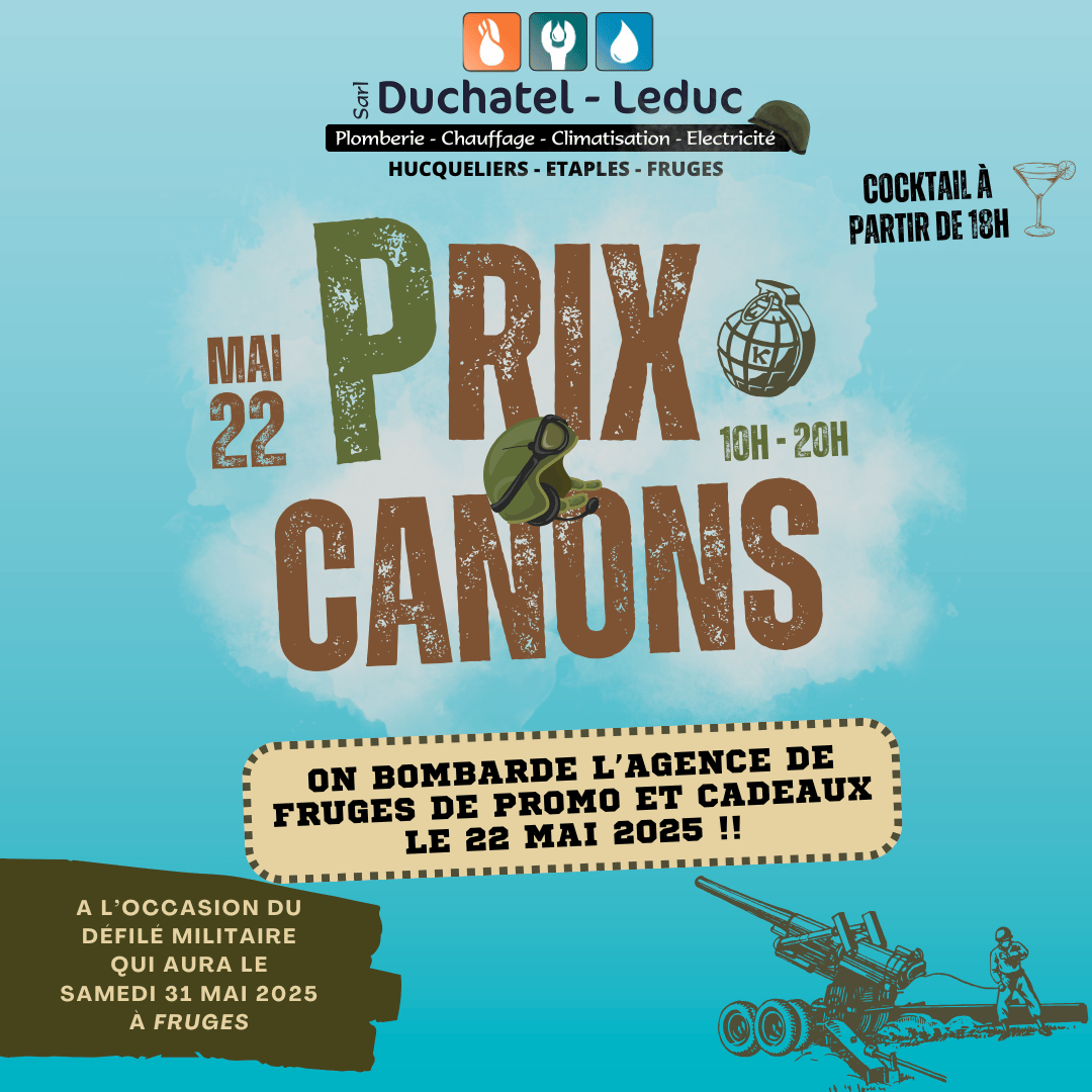 Offre spéciale porte ouverte à Fruges - SARL DUCHATEL LEDUC le 22 mai 2025 : promotions exceptionnelles, jeu concours, cocktail et ambiance débarquement.